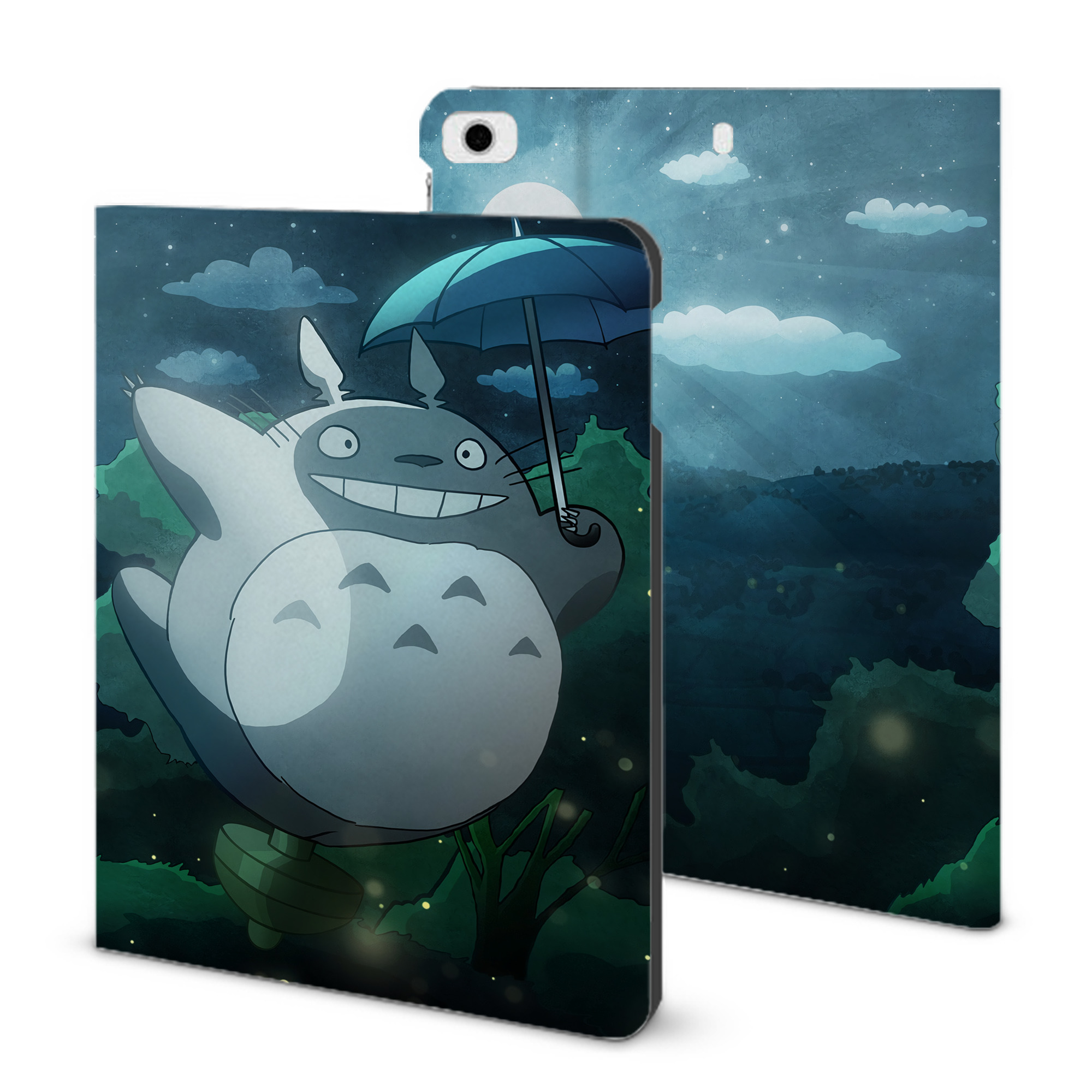 （画像用） となりのトトロ 草壁メイ 草壁サツキ My Neighbor Totoro Satsuki Kusakabe Mei Kusakabe IPad ケース ブック型 PUレザー TPU 耐衝撃 軽量 薄型 ペン収納なし 全面保護 IPad 各モデル対応